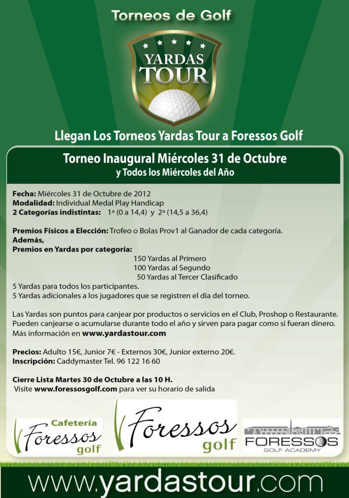Temporada 2012 - Imágenes Cartel Torneo 2012 YardasTour